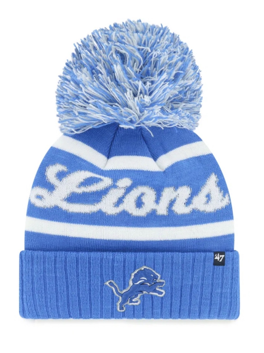 DETROIT LIONS SPIRITED '47 CUFF KNIT WOMENS WINTER HAT